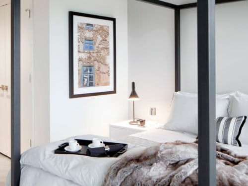 Rich wide-plank flooring is found throughout our beautifully appointed, modern residences.