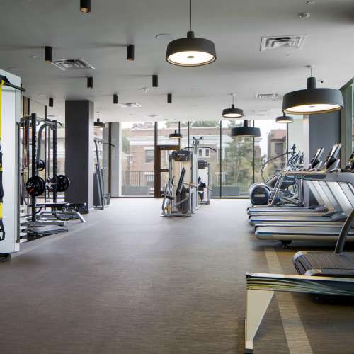 Challenge the body in our exceptionally designed wellness facility while taking in the view of the Washington skyline.