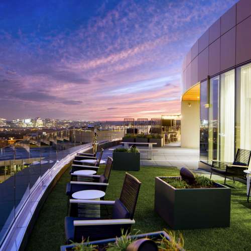 Step out on to the rooftop at dusk for unparalleled views of Washington, DC.