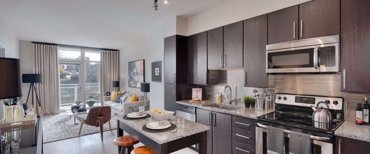 Union on Queen : Stainless steel appliances make up this exquisite kitchen.