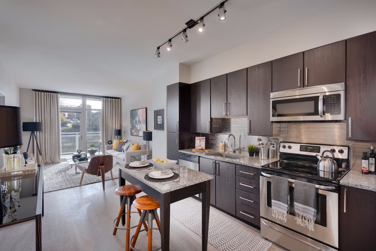 Union on Queen : Stainless steel appliances make up this exquisite kitchen.