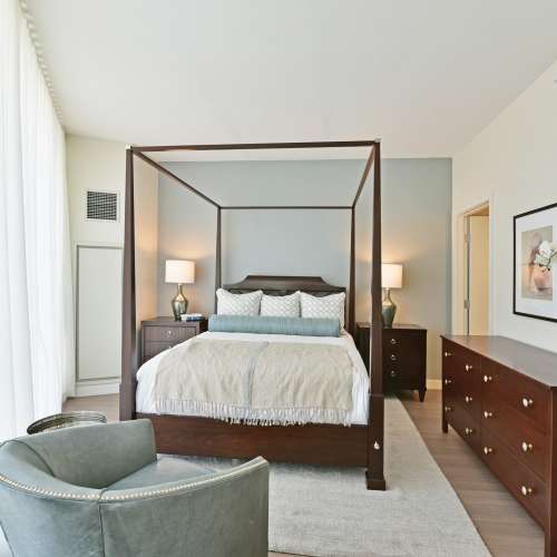 Find serenity in this spacious bedroom, part of our two bedroom apartment home.