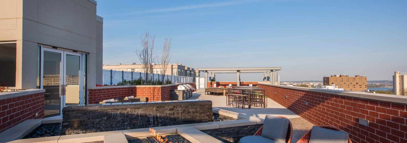 Union on Queen : Keep warm by our rooftop fireplace.