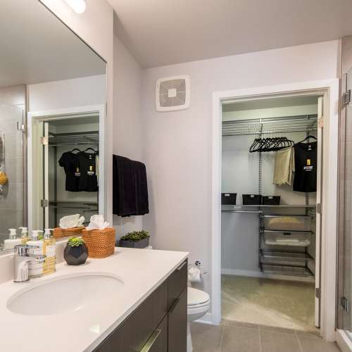 Model Bathroom with Closet