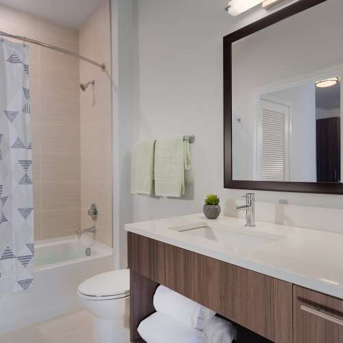 Modern finishes in a contemporary bathroom design