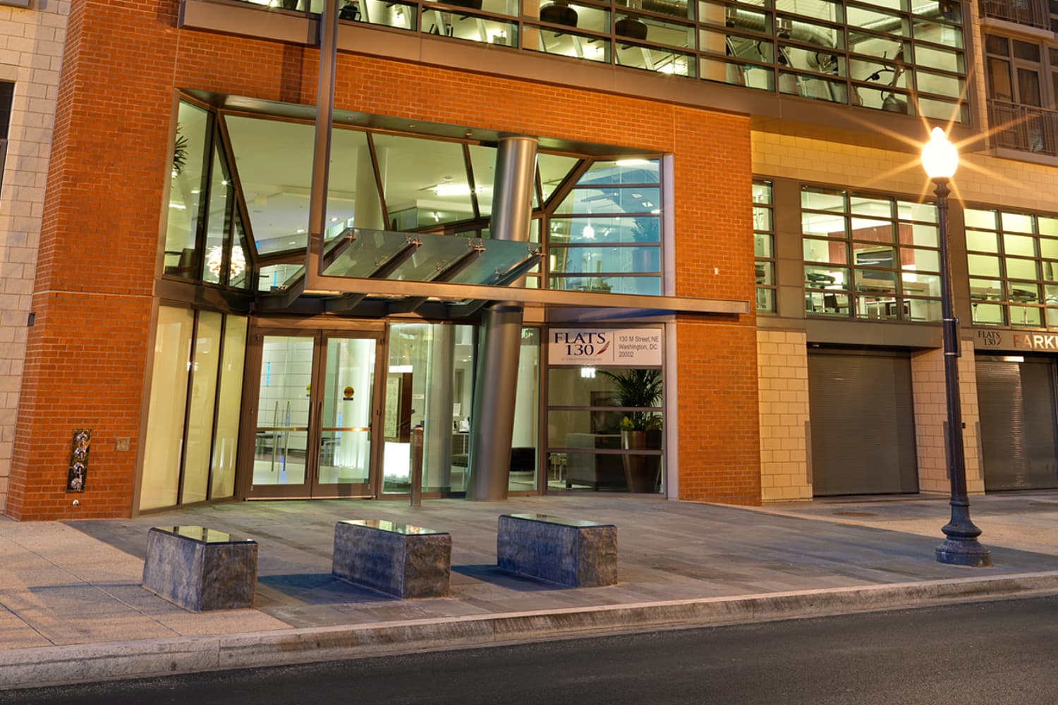 Flats 130 at Constitution Square : Entrance Night