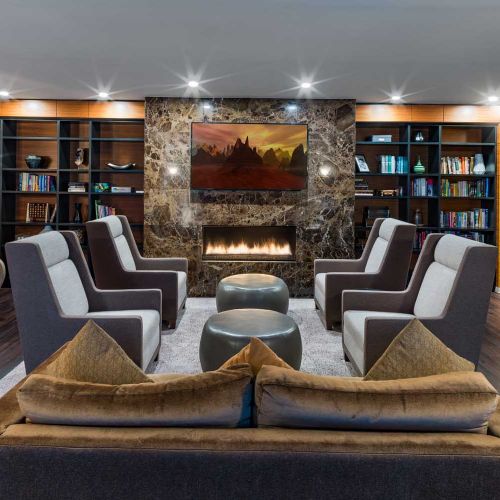 Plan the ultimate night in at the City Den, complete with a large-screen TV, fireplace and poker tables