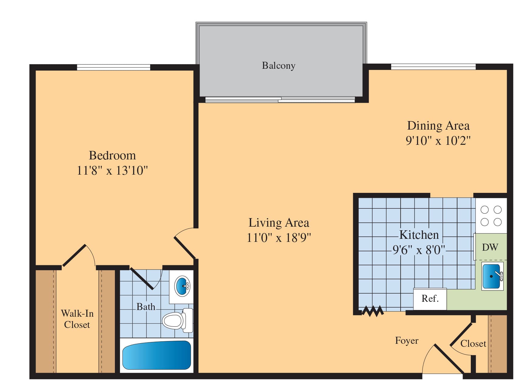 View Roosevelt Towers Apartment Floor Plans Studios, 1