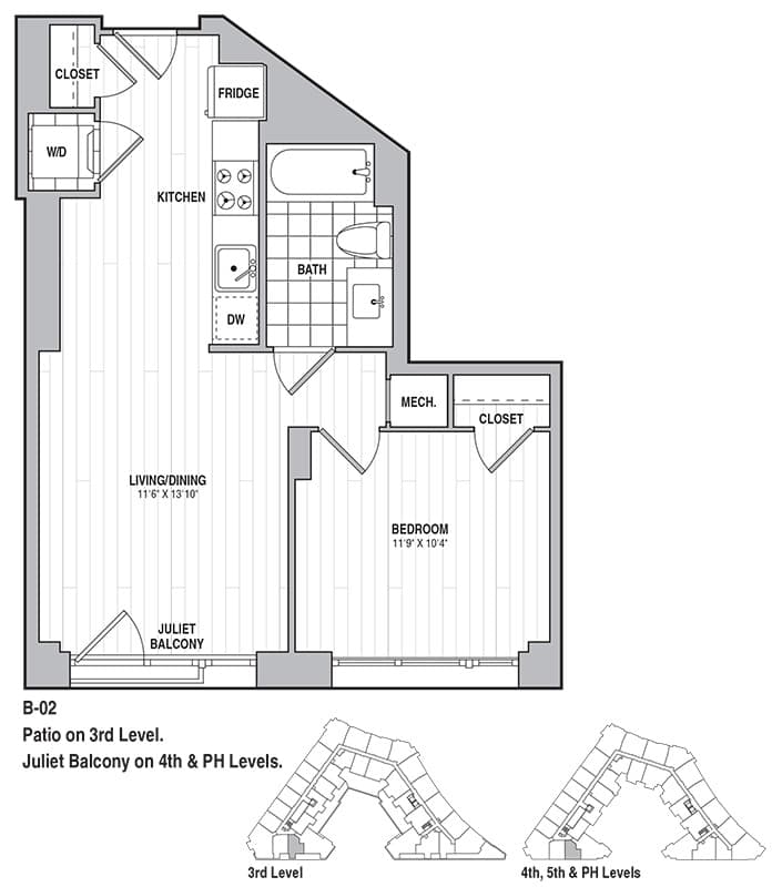 View Flats at Bethesda Avenue Apartment Floor Plans