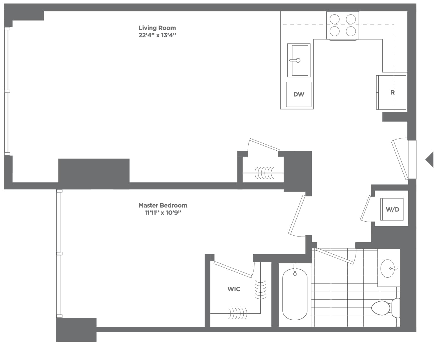 View Park + Garden Apartment Floor Plans Studios, 1, 2