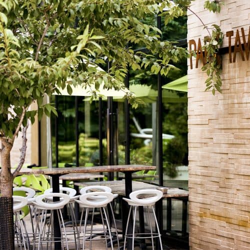 Stroll past Navy Yard's many pubs, restaurants, and shopping options.