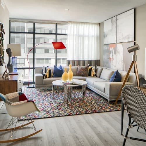 Beautiful, hardwood-style flooring in foyers, kitchens and living areas. 