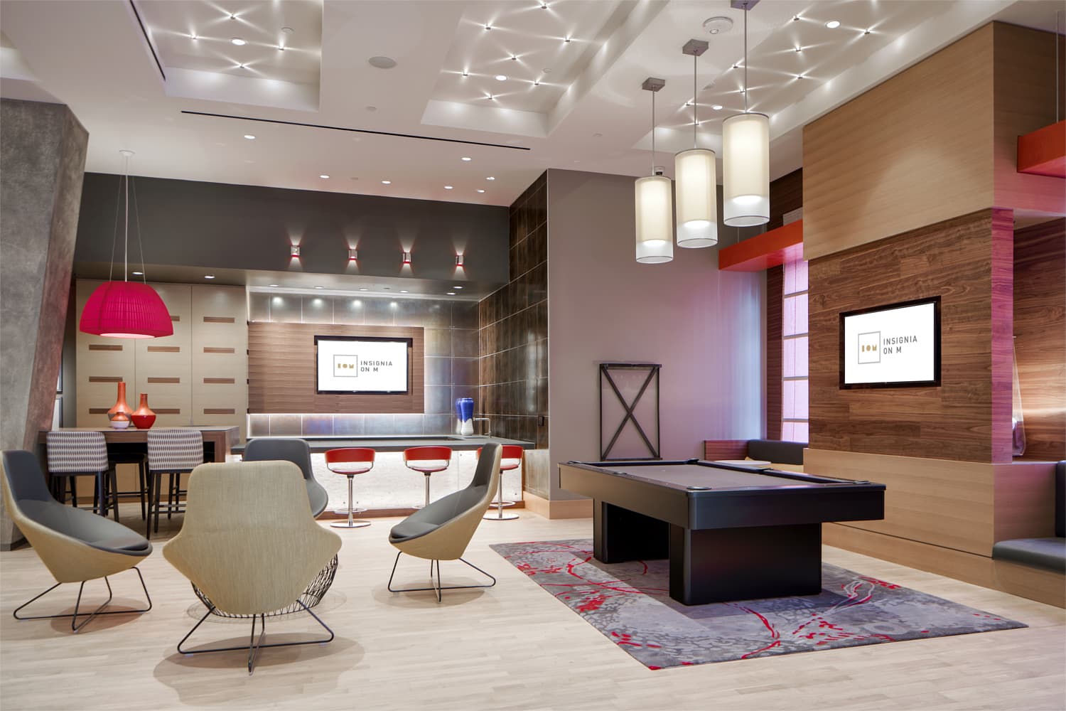 insignia on m : Hang out and play pool with neighbors in our clubroom.