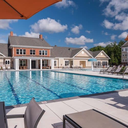 Table seating perfect for a pool side picnic