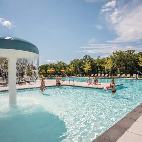 Enjoy a large swimming pool and children's wading pool