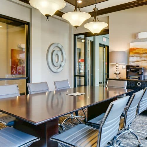 Reservable conference space for private meetings or gatherings