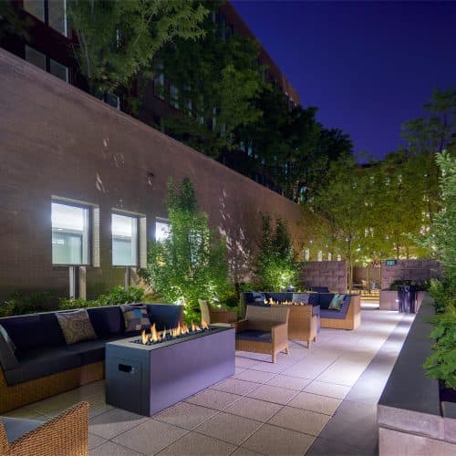 Snuggle up by the fire pit.