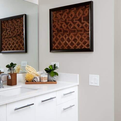 Exceptional details such as porcelain tile and Waterworks fixtures.