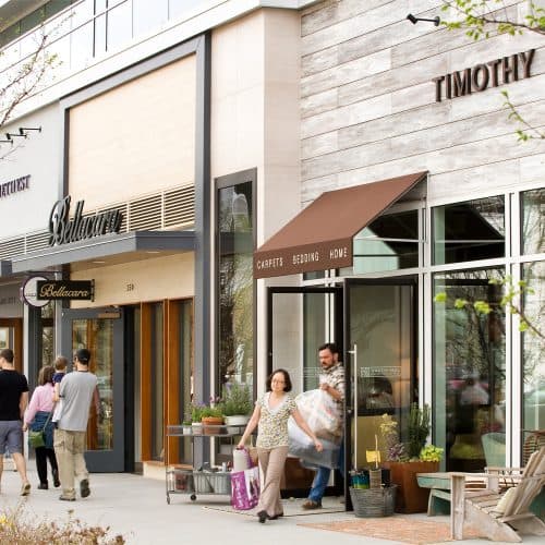 Shops in Mosaic District. 
