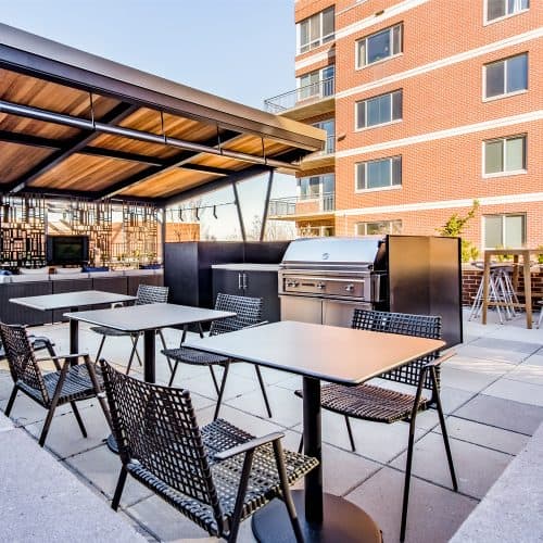 Rooftop grill and entertainment spaces perfect for get togethers. 