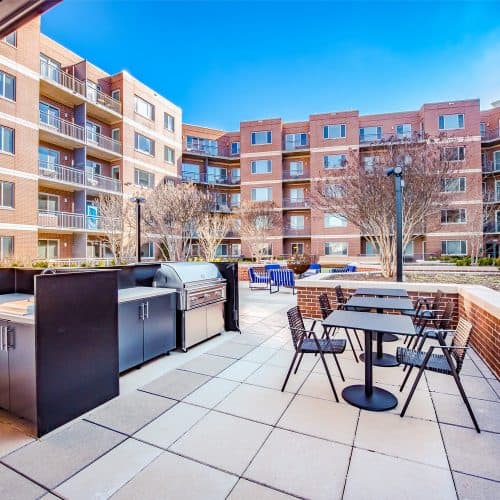 Rooftop entertainment spaces perfect for get togethers. 