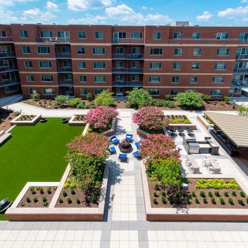 Take in the views of our rooftop courtyard during the day.  