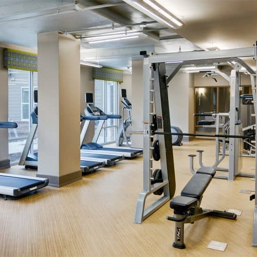 Pump some iron in our 24-hour fitness center.