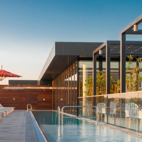 City Market at O : Swim with the city skyline.