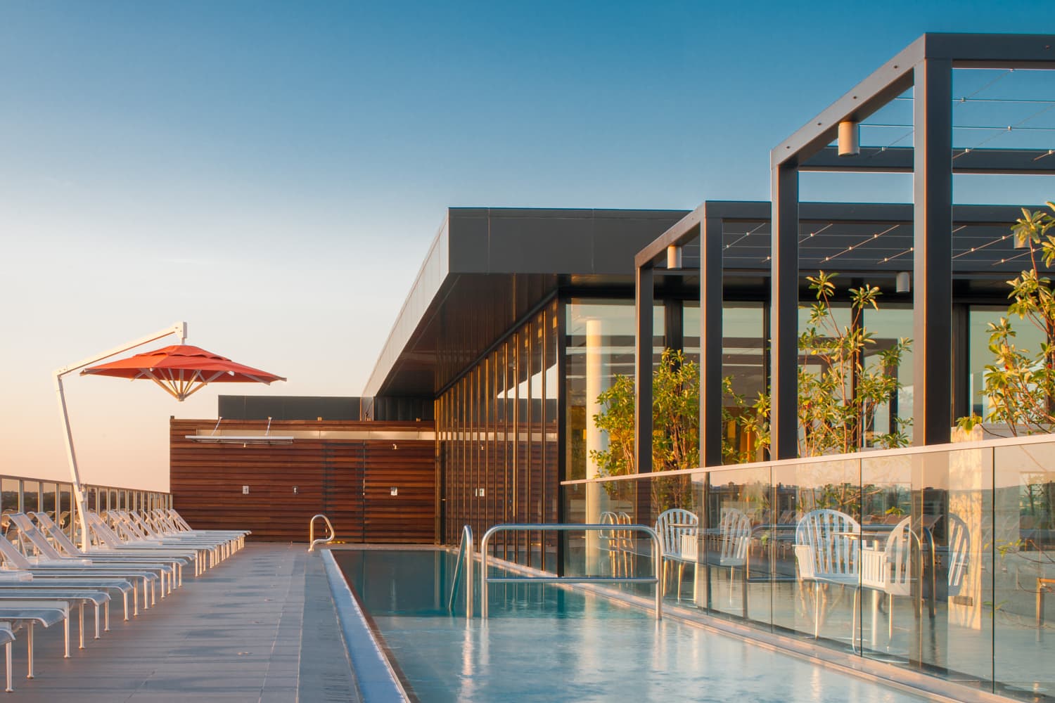 City Market at O : Swim with the city skyline.