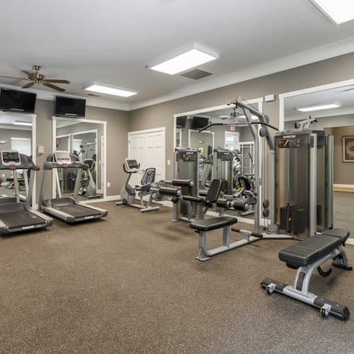 The fitness center has the equipment you need to get in shape.
