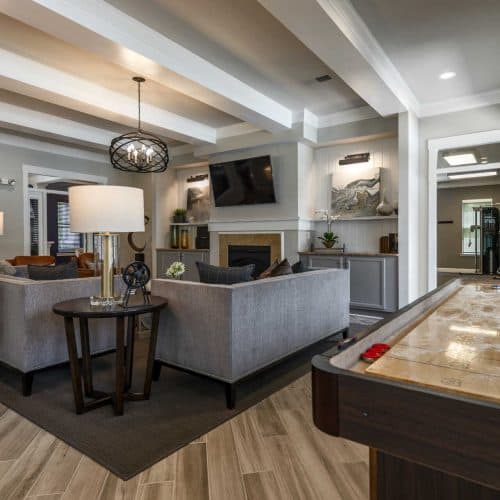 Challenge your neighbors to a game of shuffleboard.