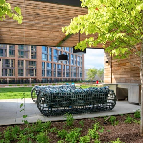 Relax in the outdoor lounge