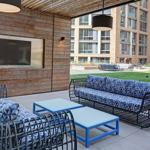 Watch the game or your favorite movie in the sunshine