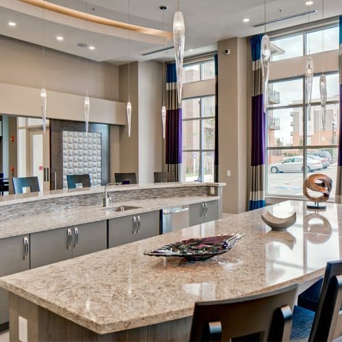 Designated spaces for entertaining or socializing with neighbors.