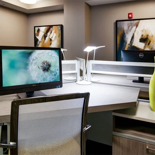 Work from home in our resident business lounge.