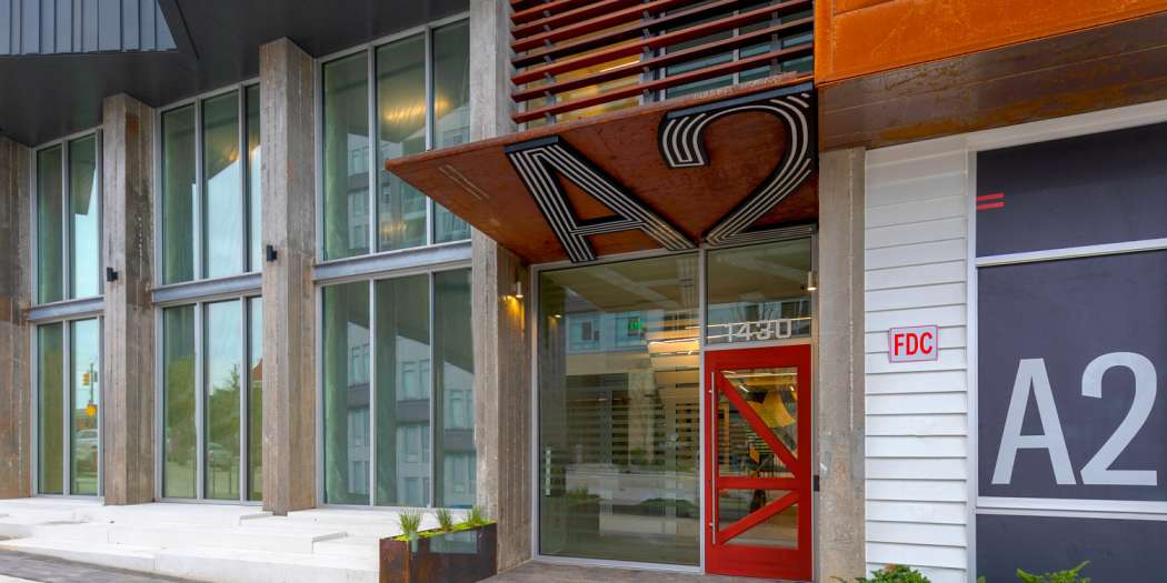 A2 (Anthem House Phase II) luxury apartment front entrance in Baltimore, MD.