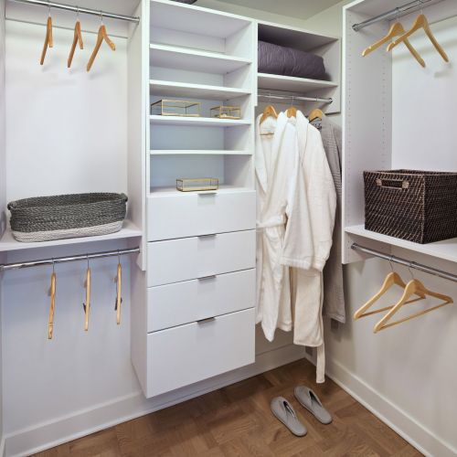 Custom storage shelves to help you stay organized