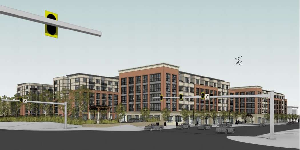 The Heights At Goose Creek luxury apartment exterior view in Ashburn, VA.
