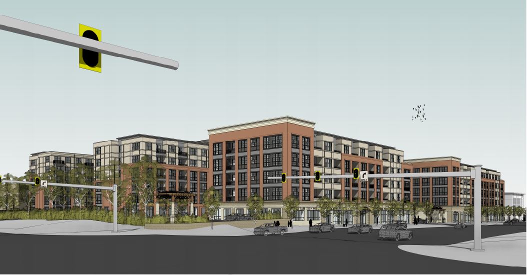 The Heights At Goose Creek luxury apartment exterior view in Ashburn, VA.