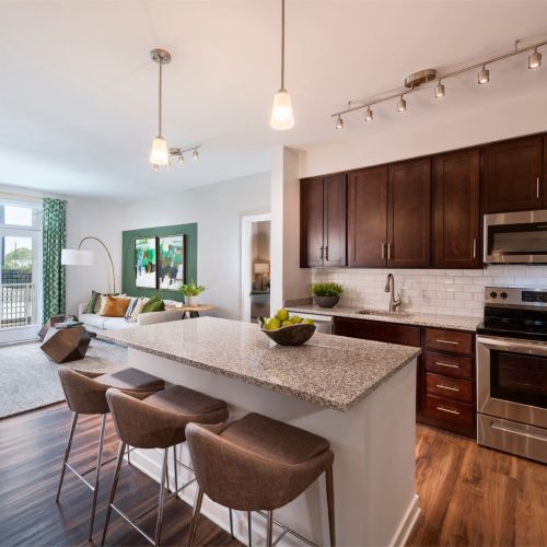 Woodfall Greens offers one-, two-, and three- bedroom apartment homes.