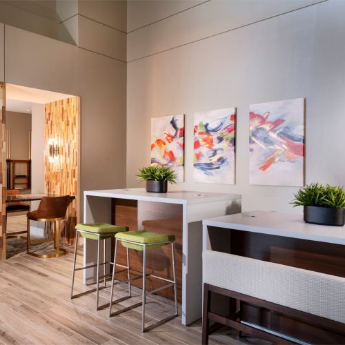 Work from home with ease in our open, available workspace.