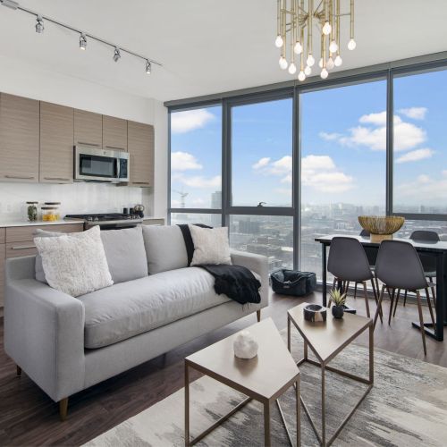 Model Living Area & Kitchen