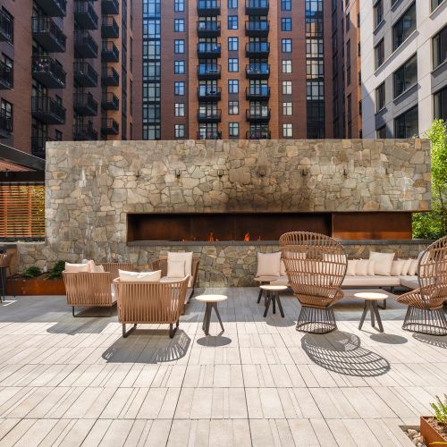 Terrace Seating & Fireplace