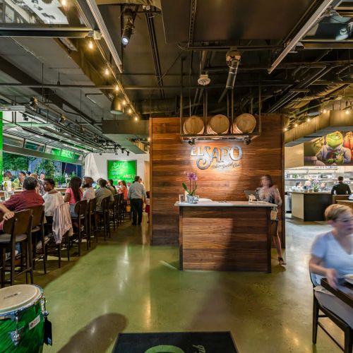 A Cuban Social Club just downstairs