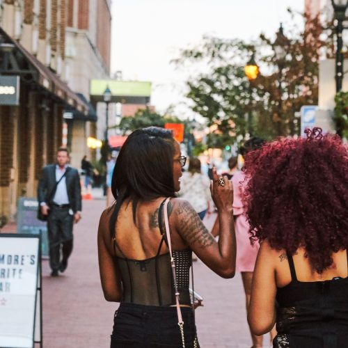 Harbor East Walking Down Street