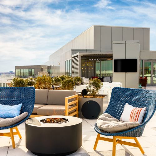 Enjoy a breath of fresh air on our rooftop terrace.