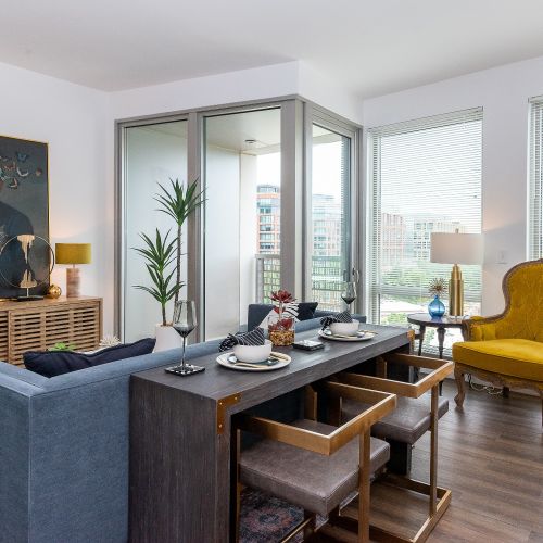 Chic, bright apartment residences.