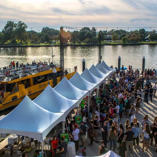 Avoid the traffic and enjoy the ride via the Potomac Water Taxi, docking at Transportation Pier.