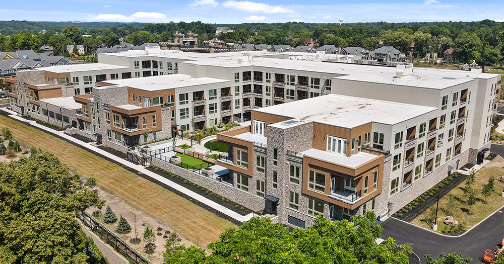 Mattison Estate luxury apartment exterior view in Upper Dublin, PA.