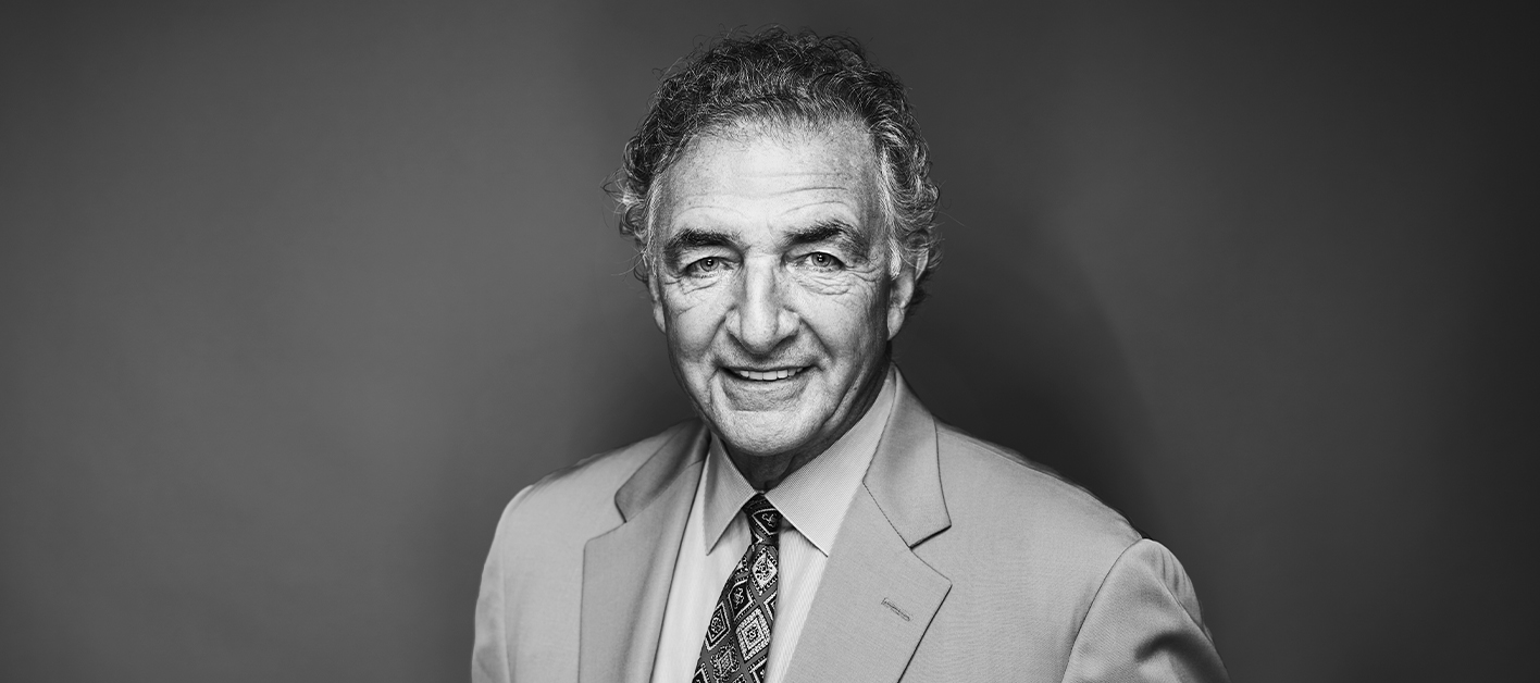 Bozzuto Group Chairman Tom Bozzuto in black & white.